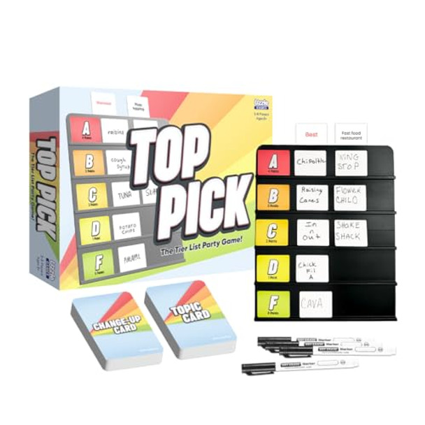 The Uzzle Top Pick By Uzzle Games - Engaging Tier List Game - Creative Fun For Game Nights And Parties - Dynamic Scoring System - Board Games For Adults & Kids - Entertaining Family Party Games - 3-8 Players