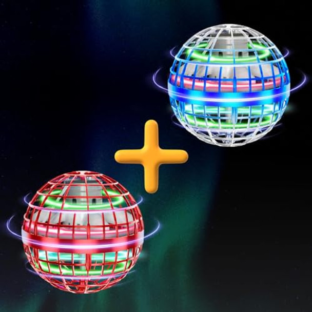 Tikduck 1 Pack Red Flying Orb Ball, 1 Pack Blue-Silver Flying Orb Ball, Cool Stuff Christmas Birthday Toy , For Kids Age 6 7 8 9 10 Tikduck 1 Pack Red Flying Orb Ball, 1 Pack Blue-Silver Flying Orb Ball, Cool Stuff Christmas Birthday Toy , For Kids Age 6 7 8 9 10