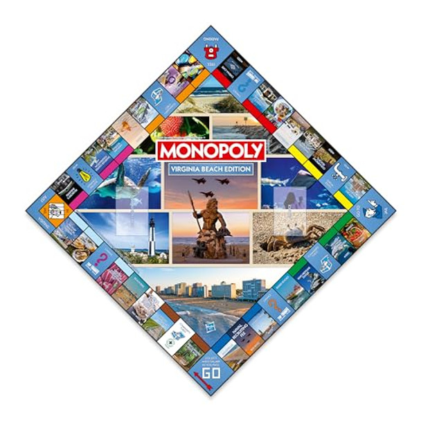 Top Trumps Monopoly Board Game – Virginia Beach, Va Edition: 2-6 Players Family Board Games For Kids And Adults, Board Games For Kids 8 And Up, Great For Game Night