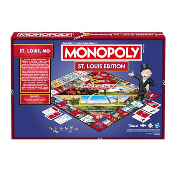 Top Trumps Monopoly Board Game St Louis Mo Edition : 2-6 Players Family Board Games For Kids And Adults, Board Games For Kids 8 And Up, For Kids And Adults, Ideal For Game Night