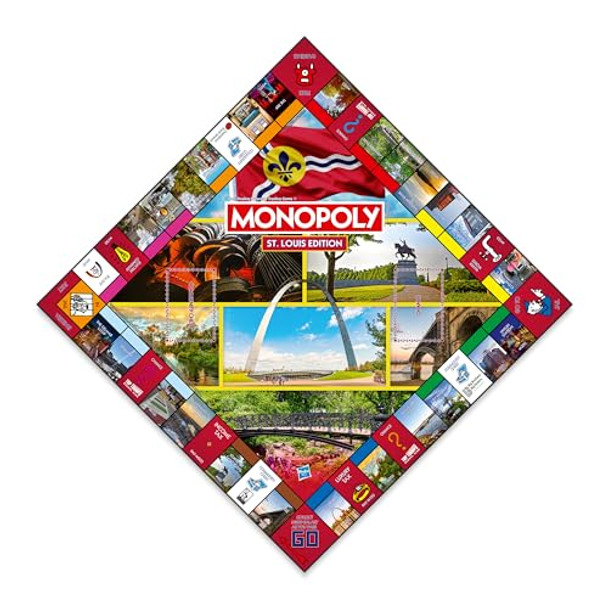 Top Trumps Monopoly Board Game St Louis Mo Edition : 2-6 Players Family Board Games For Kids And Adults, Board Games For Kids 8 And Up, For Kids And Adults, Ideal For Game Night