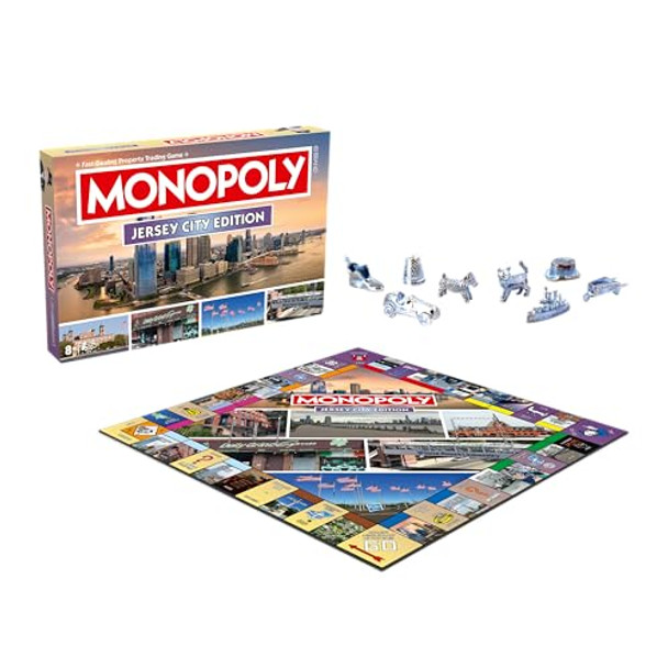 Top Trumps Monopoly Board Game Jersey City Nj Edition : 2-6 Players Family Board Games For Kids And Adults, Board Games For Kids 8 And Up, For Kids And Adults, Ideal For Game Night