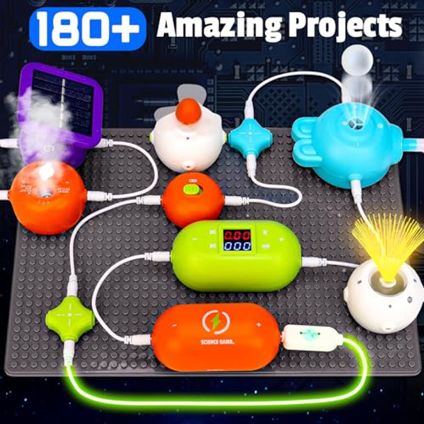 Tsomtto Educational Stem Toys Science Kits For Kids Ages 5-7 8-12 Electronics Exploration Kit With 180 Circuit Projects, Science Experiments For Kids 4-6 6-8 Birthday S For 5 6 7 8 9+ Year Old Boys Girls Tsomtto Educational Stem Toys Science Kits For Kids Ages 5-7 8-12 Electronics Exploration Kit With 180 Circuit Projects, Science Experiments For Kids 4-6 6-8 Birthday S For 5 6 7 8 9+ Year Old Boys Girls