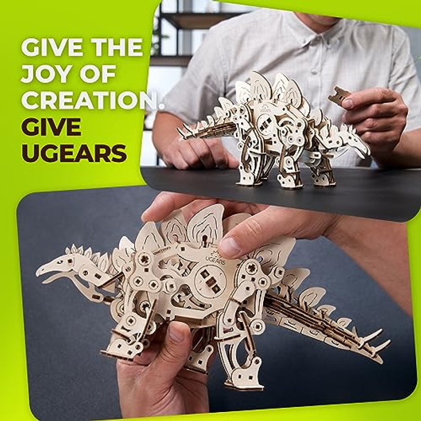 Ugears Wooden 3D Puzzles For Adults - Stegosaurus Models Dinosaur Building Kit Adult Craft Kits - Mechanical Dinosaur Puzzle Model Kit For Assembly - Diy Kits For Adults Dinosaur S - 305 Pcs Ugears Wooden 3D Puzzles For Adults - Stegosaurus Models Dinosaur Building Kit Adult Craft Kits - Mechanical Dinosaur Puzzle Model Kit For Assembly - Diy Kits For Adults Dinosaur S - 305 Pcs