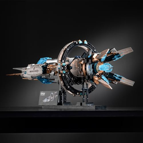 Uncle Brick Space Spaceship Building Blocks Set,With Lights And Power Motor,Interstellar Space Station,Space Exploration Toy,Creative Idea For Adults And Space Fans,For Boys And Gril Age 8-12