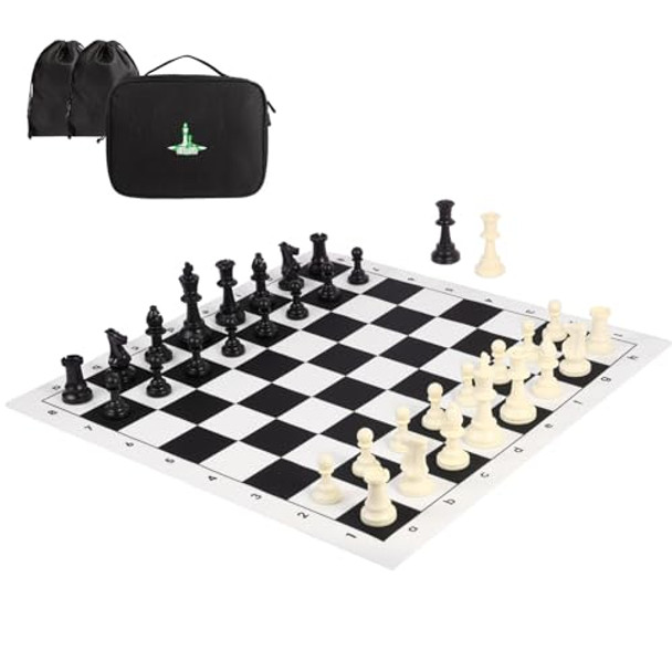 Unimoly Chess Set 20" Portable Chess & Checkers Set, Foldable Silicone Chessboard Game With Plastic Weighted Chess Pieces & Storage Bag, 2 In 1 Travel Board Games For Kids And Adults Unimoly Chess Set 20" Portable Chess & Checkers Set, Foldable Silicone Chessboard Game With Plastic Weighted Chess Pieces & Storage Bag, 2 In 1 Travel Board Games For Kids And Adults