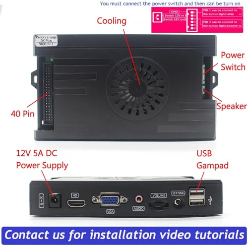 Uyxoera 3D Pandora Box Dx 26800 In 1 Pcb Game Board Arcade Multigame Motherboard 3/4 Players Vga Hdmi For Retro Console (4710 In 1)
