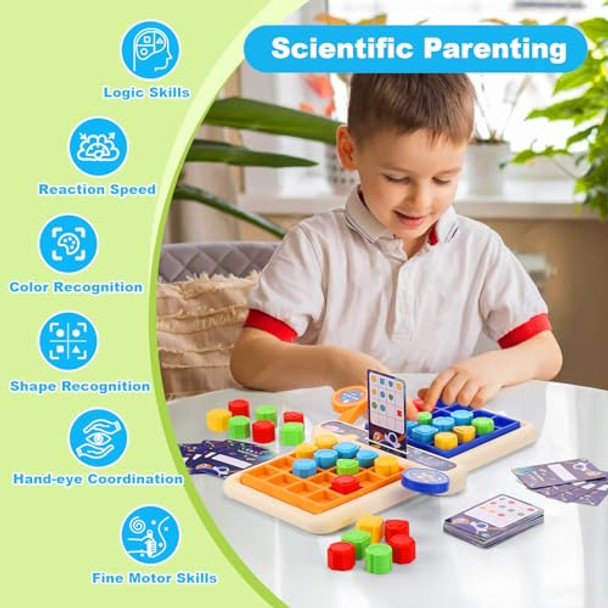 Vodolo Shape Matching Game For Kids 4-6 6-8 8-12,Outer Space Theme Design Pop Up Board Games For 1 2 Player,Classic Strategy Adult Travel Boardgame For Family Night Fun Perfection Games