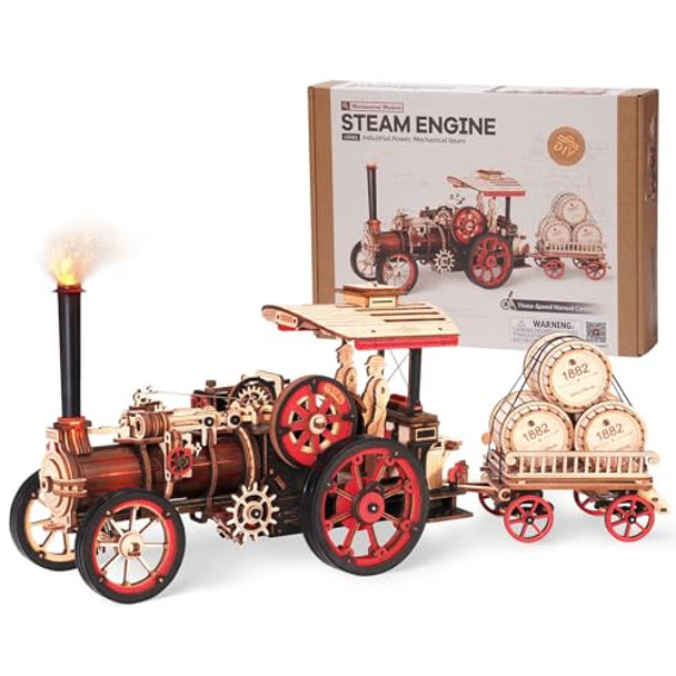 Wowood 3D Wooden Puzzles For Adults, Steam Locomotive Model Cars Kits For Adults, 3D Wood Puzzle Adult, Valentines Day Model Building Kits, Train/Hobbies/Crafts For Adults Kids Wowood 3D Wooden Puzzles For Adults, Steam Locomotive Model Cars Kits For Adults, 3D Wood Puzzle Adult, Valentines Day Model Building Kits, Train/Hobbies/Crafts For Adults Kids