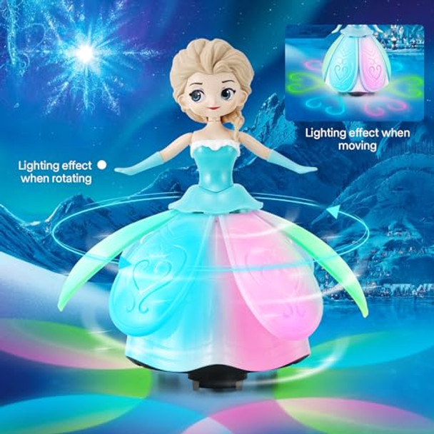 Xxmanx Girl Toys Age 4-5,Birthday S For 1 2 3 4 Year Old Girls,Dancing Princess Interactive Spin Robot Toys For Girls With Colorful Flashing Lights & Music,Christmas Festival S For Toddler