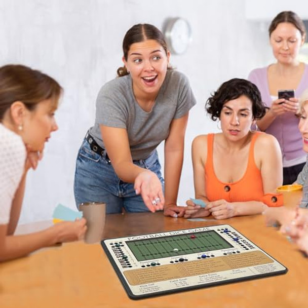 Yigogoyi Football Dice Board Game – Fun Wooden Tabletop Game For Family Game Night, Icebreaker, And Parties – Exciting Dice Football Game With Dice Tray, Perfect For Kids & Adults