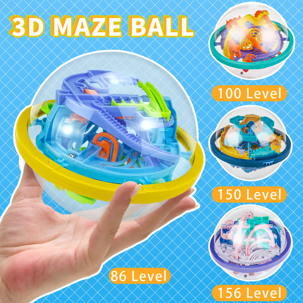 Yongnkids 4 Pack 3D Puzzle Ball Brain Games Toy Puzzle Ball Games For Kids Ages 6 7 8-10 Boys Girls Adults, Brain Teaser Fidget Toys - Magic 3D Maze Ball For Boys Girls Birthday S Classroom Prize Yongnkids 4 Pack 3D Puzzle Ball Brain Games Toy Puzzle Ball Games For Kids Ages 6 7 8-10 Boys Girls Adults, Brain Teaser Fidget Toys - Magic 3D Maze Ball For Boys Girls Birthday S Classroom Prize