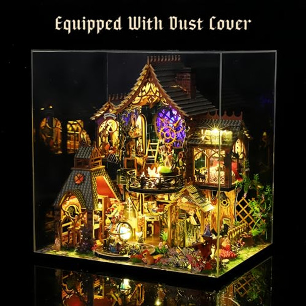 Yoyoom Miniature House Kit - Diy Dollhouse With Dust Proof Cover For Teen Adults - Handmade Wooden Miniature Kit - Decorations/S For Holidays