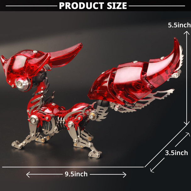 Yuezudpo 3D Metal Puzzles For Adults, 3D Metal Puzzle Colorful Mechanical Fox Kit Difficult Diy Model Kits To Build For Adults With Tool For Assembly,Birthday,Christmas Yuezudpo 3D Metal Puzzles For Adults, 3D Metal Puzzle Colorful Mechanical Fox Kit Difficult Diy Model Kits To Build For Adults With Tool For Assembly,Birthday,Christmas