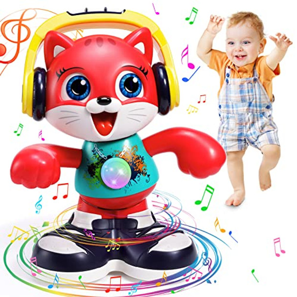 Yunaking Baby Toys 12-18 Months Dancing Cat Toys For 1 Year Old Boys Girls With Music & Recording Kids Interactive Early Learning Educational Toddler Toys For 1 2 3 Year Old Boys Girls Birthday Xmas
