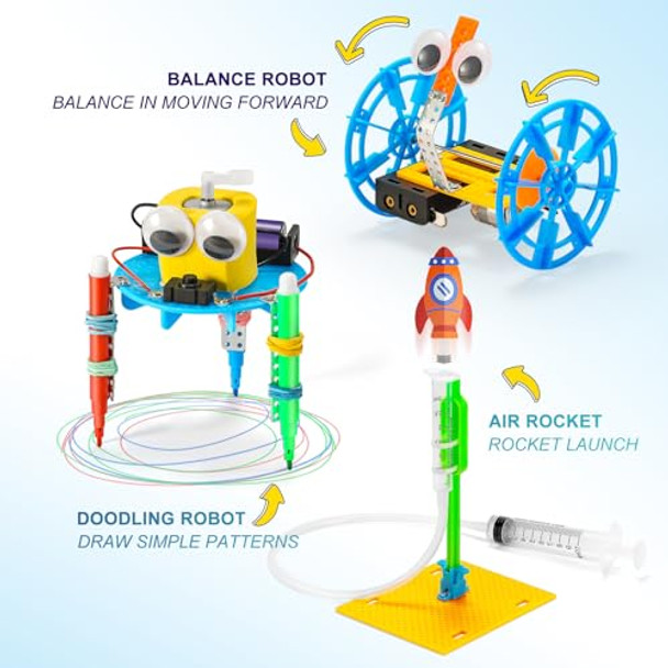 Yutin Stem Robotics & Science Kits For Kids Age 8-12 - 12 Set Activities, Wooden 3D Puzzles & Building Projects, Stem Toys For Boys 8-12 Yutin Stem Robotics & Science Kits For Kids Age 8-12 - 12 Set Activities, Wooden 3D Puzzles & Building Projects, Stem Toys For Boys 8-12
