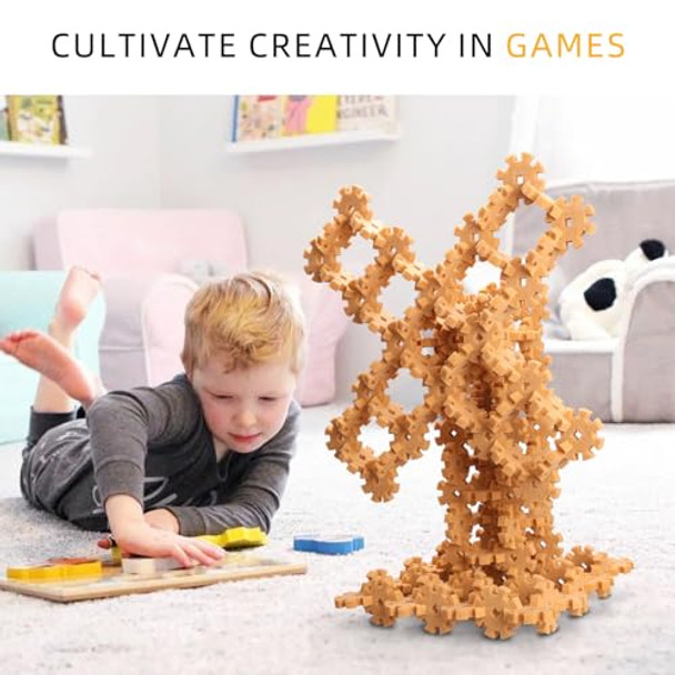 Zrd 160 Pcs 3D Windmill Puzzle Blocks, 2-Inch Giant Sustainable Felt Toys For Early Engineering And Creative Building Blocks, Educational Stem Learning, Puzzles For Children, Teens And Adults