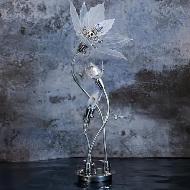 Zunpinspace 3D Flower Puzzle Metal Model Kit, 3D Metal Puzzle Adult, 3D Mechanical Model，Brain Teaser Puzzles Diy Assembling Flower For Stress Relief - Exquisite S For Teenagers And Adults