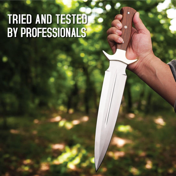 H & H BLADES Handmade D2 Steel Dagger Knife with Sheath | 15" Fixed Blade Hunting Knife for Men | Bushcraft Survival Knife Best for Camping, Fishing, Hunting and Other Outdoor Activities H & H BLADES Handmade D2 Steel Dagger Knife with Sheath | 15" Fixed Blade Hunting Knife for Men | Bushcraft Survival Knife Best for Camping, Fishing, Hunting and Other Outdoor Activities