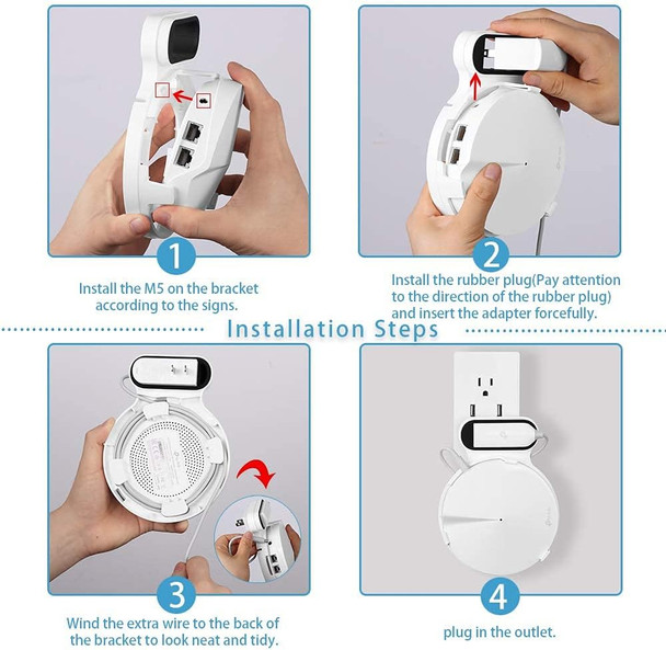 Outlet Holder Mount for TP-Link Deco M5, TP-Link Deco P7 Whole Home Mesh WiFi System, Sturdy Wall Mount Bracket for TP-Link Home WiFi by Koroao (1-Pack) Outlet Holder Mount for TP-Link Deco M5, TP-Link Deco P7 Whole Home Mesh WiFi System, Sturdy Wall Mount Bracket for TP-Link Home WiFi by Koroao (1-Pack)