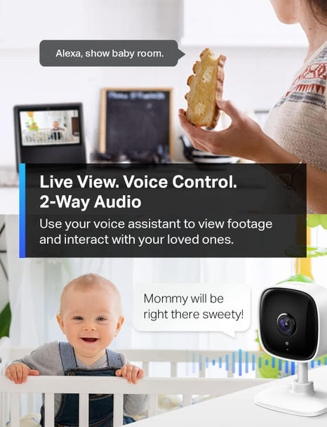 TP-Link Tapo 1080P Indoor Security Camera for Baby Monitor, Dog Camera w/ Motion Detection, 2-Way Audio Siren, Night Vision, Cloud & SD Card Storage, Works w/ Alexa & Google Home (Tapo C100) TP-Link Tapo 1080P Indoor Security Camera for Baby Monitor, Dog Camera w/ Motion Detection, 2-Way Audio Siren, Night Vision, Cloud & SD Card Storage, Works w/ Alexa & Google Home (Tapo C100)