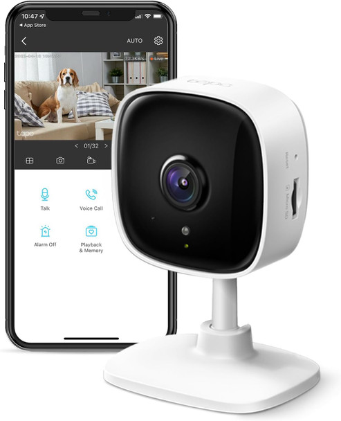 TP-Link Tapo 1080P Indoor Security Camera for Baby Monitor, Dog Camera w/ Motion Detection, 2-Way Audio Siren, Night Vision, Cloud & SD Card Storage, Works w/ Alexa & Google Home (Tapo C100) TP-Link Tapo 1080P Indoor Security Camera for Baby Monitor, Dog Camera w/ Motion Detection, 2-Way Audio Siren, Night Vision, Cloud & SD Card Storage, Works w/ Alexa & Google Home (Tapo C100)