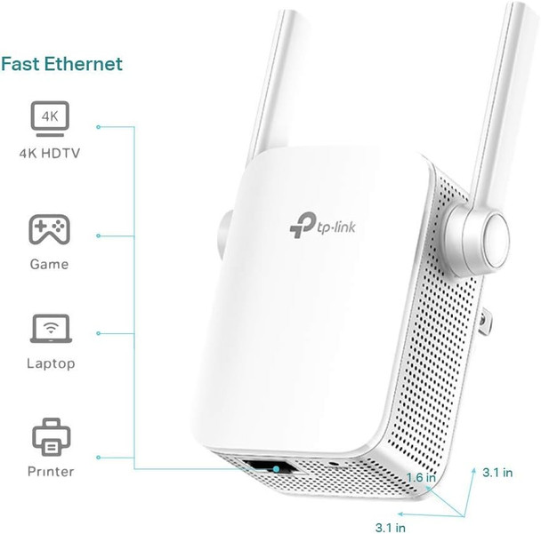 TP-Link N300 WiFi Extender(RE105), WiFi Extenders Signal Booster for Home, Single Band WiFi Range Extender, Internet Booster, Supports Access Point, Wall Plug Design, 2.4Ghz only TP-Link N300 WiFi Extender(RE105), WiFi Extenders Signal Booster for Home, Single Band WiFi Range Extender, Internet Booster, Supports Access Point, Wall Plug Design, 2.4Ghz only