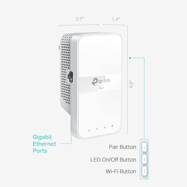 TP-Link Powerline Wi-Fi Extender (TL-WPA7617) - AV1000 Powerline Ethernet Adapter with AC1200 Dual Band Wi-Fi, Gigabit Port, Passthrough, OneMesh, Ethernet Over Power, Plug & Play, Add-on Unit TP-Link Powerline Wi-Fi Extender (TL-WPA7617) - AV1000 Powerline Ethernet Adapter with AC1200 Dual Band Wi-Fi, Gigabit Port, Passthrough, OneMesh, Ethernet Over Power, Plug & Play, Add-on Unit