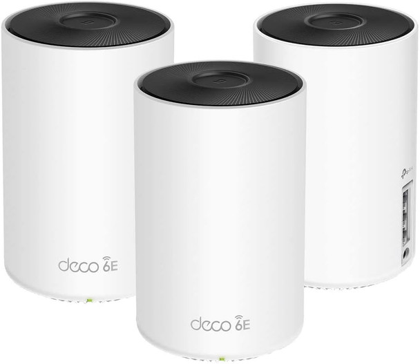 TP-Link Deco AXE5300 Wi-Fi 6E Tri-Band Whole-Home Mesh Wi-Fi System, 3 Pack TP-Link Deco AXE5300 Wi-Fi 6E Tri-Band Whole-Home Mesh Wi-Fi System, 3 Pack