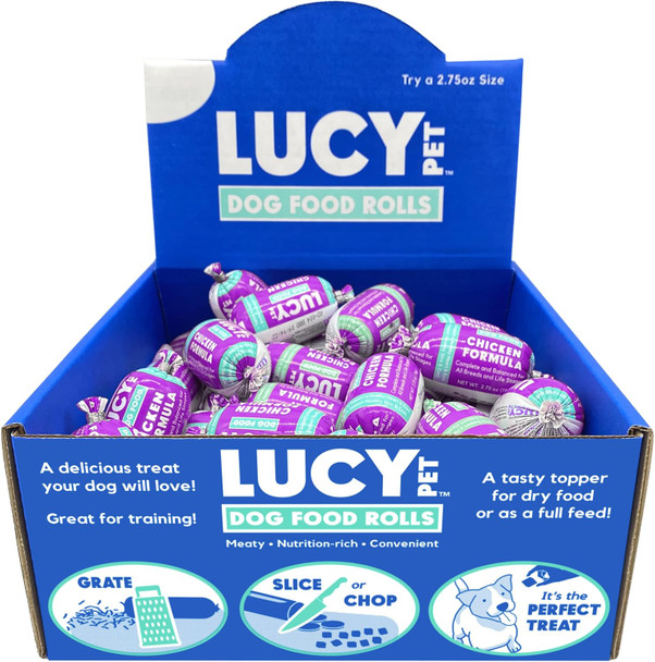 Lucy Pet Products Chicken Formula Dog Food Rolls, 2.75oz/36 Count Box (100600072) Lucy Pet Products Chicken Formula Dog Food Rolls, 2.75oz/36 Count Box (100600072)
