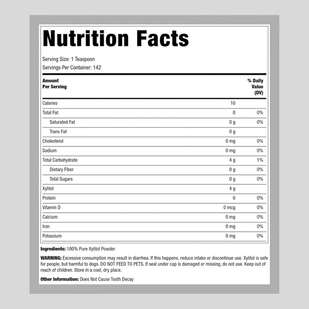 Piping Rock Xylitol Sweetener Powder 20Oz For Baking Sugar Alternative Piping Rock Xylitol Sweetener Powder 20Oz For Baking Sugar Alternative