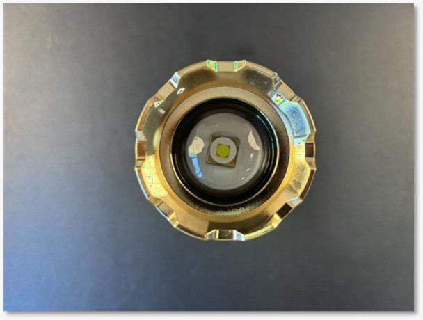 Kezu Aluminum Alloy Strong Light Flashlight, White Laser Wick, Battery Indicator, Lotus Broken Window Head, 26800 Battery - (KH-X02)