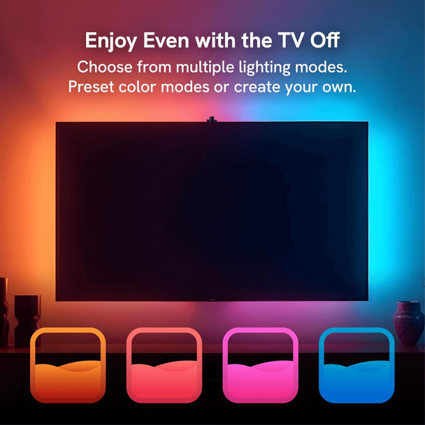 Aura Tv Backlight For 55-65 Inch Tv Camera-Based Led Tv Backlight For High Color Sync Accuracy Voice And App Control Rgbmc Led Light Strip Immersive Tv Lighting Experience