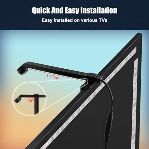 Diyife Tv Led Backlight With Ar Sensors Sync To 55-65 Inch Tvs 13.12Ft Smart Tv Backlight Strip With Remote Controls App Control Real-Time Synchronization Multiple Scene Modes Diyife Tv Led Backlight With Ar Sensors Sync To 55-65 Inch Tvs 13.12Ft Smart Tv Backlight Strip With Remote Controls App Control Real-Time Synchronization Multiple Scene Modes