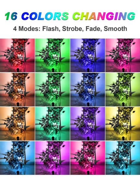 Doreio Led Spot Lights Indoor 5W Rgbw Uplighting 16 Color Changing Up Lights Indoor With Remote 120V Indoor Spotlight Plant Accent Lighting Decor(2 Pack With Base And Stake) Doreio Led Spot Lights Indoor 5W Rgbw Uplighting 16 Color Changing Up Lights Indoor With Remote 120V Indoor Spotlight Plant Accent Lighting Decor(2 Pack With Base And Stake)