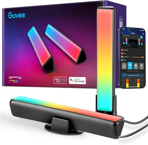 Govee Smart Led Light Bars Work With Alexa And Google Assistant Rgbicww Wifi Tv Backlights With Scene And Music Modes For Gaming Pictures Pc Room Decoration