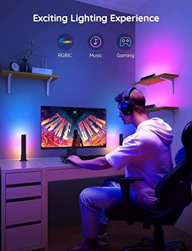 Govee Smart Led Light Bars Work With Alexa And Google Assistant Rgbicww Wifi Tv Backlights With Scene And Music Modes For Gaming Pictures Pc Room Decoration