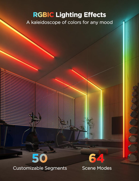 Govee Rgbic Led Strip Lights 32.8Ft With Covers Smart Lights Work With Alexa And Google Assistant Led Diffuser Channel With Led Lights For Bedroom Skirting Lines Studio Cabinet Govee Rgbic Led Strip Lights 32.8Ft With Covers Smart Lights Work With Alexa And Google Assistant Led Diffuser Channel With Led Lights For Bedroom Skirting Lines Studio Cabinet