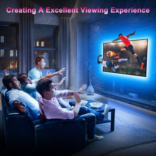 Horylit Tv Led Lights 16.4Ft For 55-70 Inch Backlight That Sync With Tv App Remote Control Usb Strip For Bedroom Christmas Room Decor Horylit Tv Led Lights 16.4Ft For 55-70 Inch Backlight That Sync With Tv App Remote Control Usb Strip For Bedroom Christmas Room Decor