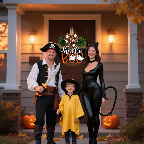 Halloween Door Hanger Sign Decorations, Cute Ghost Welcome Wood Wreaths Decor for Front Door Farmhouse Porch Wall Decor Outdoor (Halloween Ghost) Halloween Door Hanger Sign Decorations, Cute Ghost Welcome Wood Wreaths Decor for Front Door Farmhouse Porch Wall Decor Outdoor (Halloween Ghost)