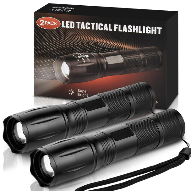 Stocking Stuffers for Men Adults - Christmas Gifts for Men Dad Boyfriend 2Pcs Zoomable LED Flashlights Bright Tactical Torch High Lumens w/5 Modes Outdoor Fishing Hiking Hunting Camping Essentials Stocking Stuffers for Men Adults - Christmas Gifts for Men Dad Boyfriend 2Pcs Zoomable LED Flashlights Bright Tactical Torch High Lumens w/5 Modes Outdoor Fishing Hiking Hunting Camping Essentials