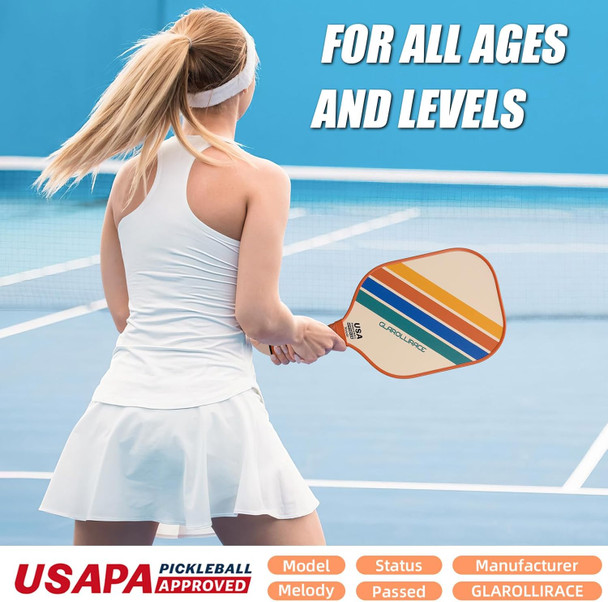 Pickleball Paddles Set of 2 | 4 Pickleball Rackets,USAPA Approved Pickleball Set of Pickle Ball Paddles,Fiberglass Surface & 13 mm PP Honeycomb Core,4 Indoor & Outdoor Balls,1 Bag Pickleball Paddles Set of 2 | 4 Pickleball Rackets,USAPA Approved Pickleball Set of Pickle Ball Paddles,Fiberglass Surface & 13 mm PP Honeycomb Core,4 Indoor & Outdoor Balls,1 Bag