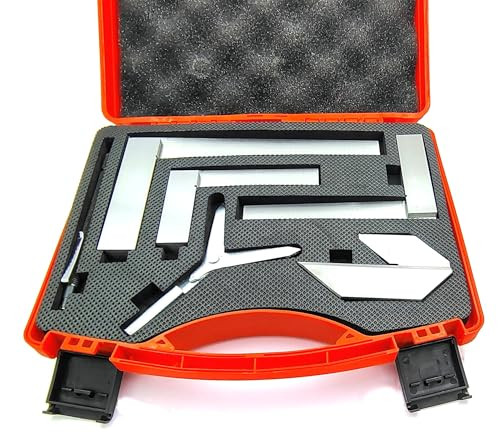 A.D. International  Starter Engineer Kit (Try Squares Center Squares Carbide Scriber Pen & Y Center Finder) Supplied With Plastic Case
