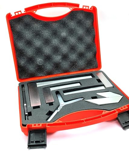 A.D. International  Starter Engineer Kit (Try Squares Center Squares Carbide Scriber Pen & Y Center Finder) Supplied With Plastic Case