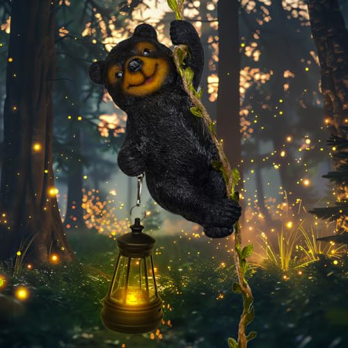 Addcean Solar Bear Figurine Lights Tree Hugger Outdoor Garden Decor For Outside Yard Patio Porch Balcony Fall Homebest S For Garden Mom Grandma