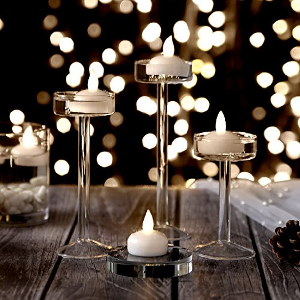 Agptek 12 Pcs Floating Candles Waterproof Tea Light Candles Battery Operated Flameless Floating Candles For Centerpieces Wedding Party Decoration - Warm White