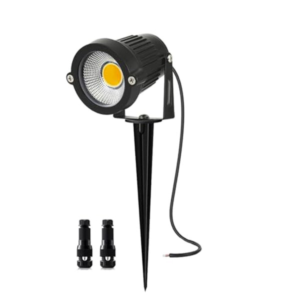 Ahsellus Low Voltage Landscape Lights Outdoor Led Spotlights Garden Spot Lights Outdoor Pathway Lighting 5W 12V 24V Ip66 Waterproof Spike Flood Lighting For Tree(8 Pack)