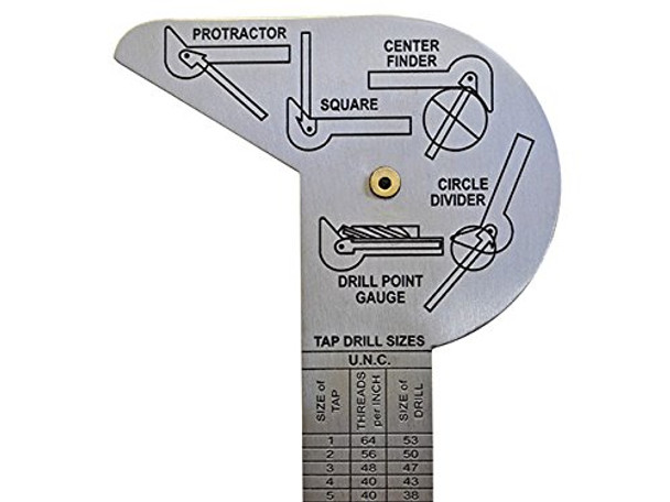 Ai Multi Purpose Protractor Square Rule Centre Finder Divider Drill Point Gauge