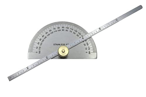 Ai  Stainless Steel Degree Protractor With Depth Gauge