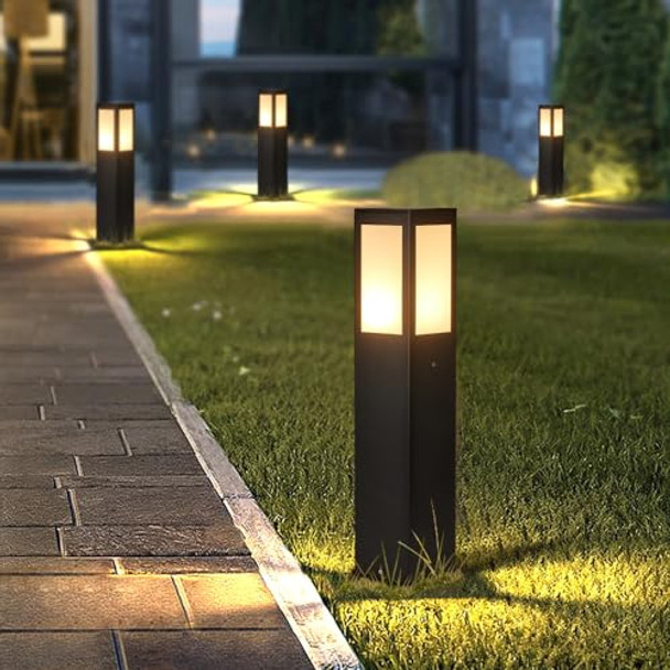 Ailicin Outdoor Path Light Post Lightsled Bollard Lamp For Walkway Garden Yard (24 Inches)